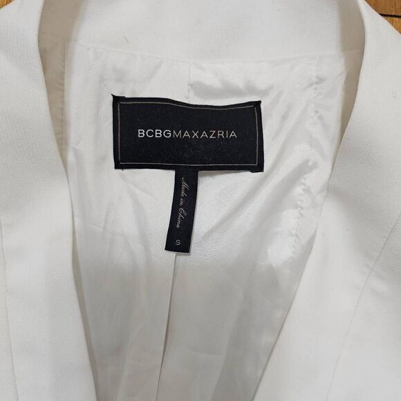 BCBGMAXAZRIA Off White Layered Open Blazer Jacket Size Small - Picture 6 of 8